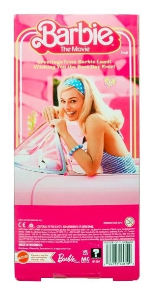 Film Barbie baba Margot Robbie rózsaszín ruhában