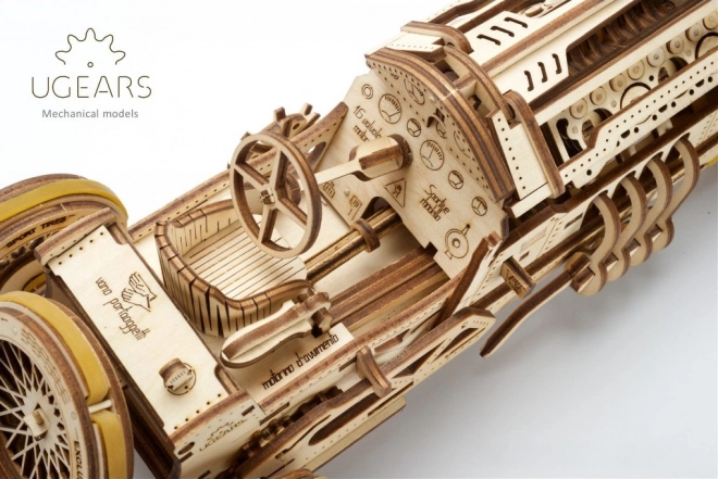 Mechanikus 3D Puzzle U-9 Grand Prix Autó - UGEARS