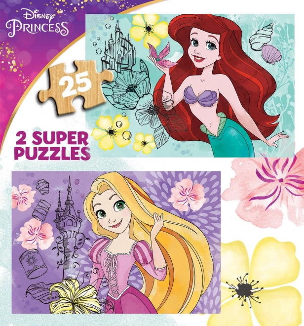 Educa fa puzzle Disney hercegnők: Aranyhaj és Ariel 25 darabos szett