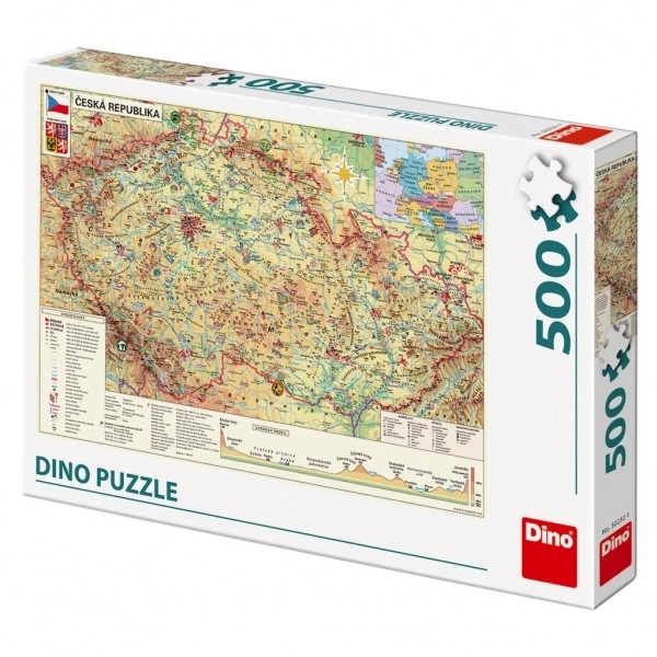 Dino Csehország térképe puzzle - 500 darabos