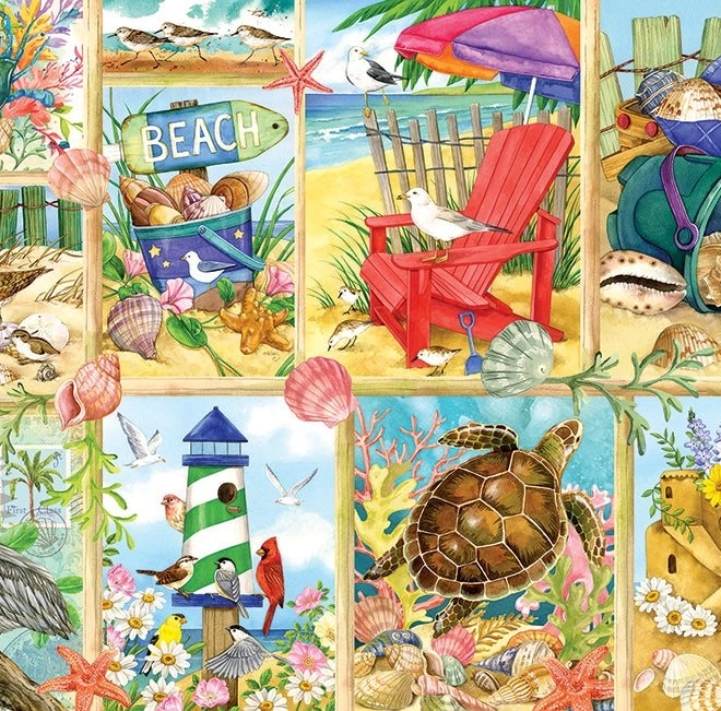 Puzzle Nap a strandon 500 darab Cobble Hill-től