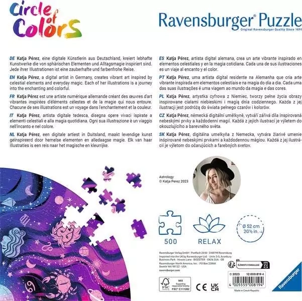 Ravensburger kör alakú kirakó: Csillagászat 500 darab