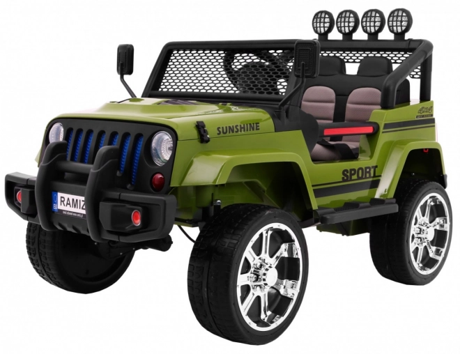 Raptor Drifter zöld terepjáró + távirányítás + 4x4 meghajtás + tárolóhely + lassú indulás + MP3 LED dióda