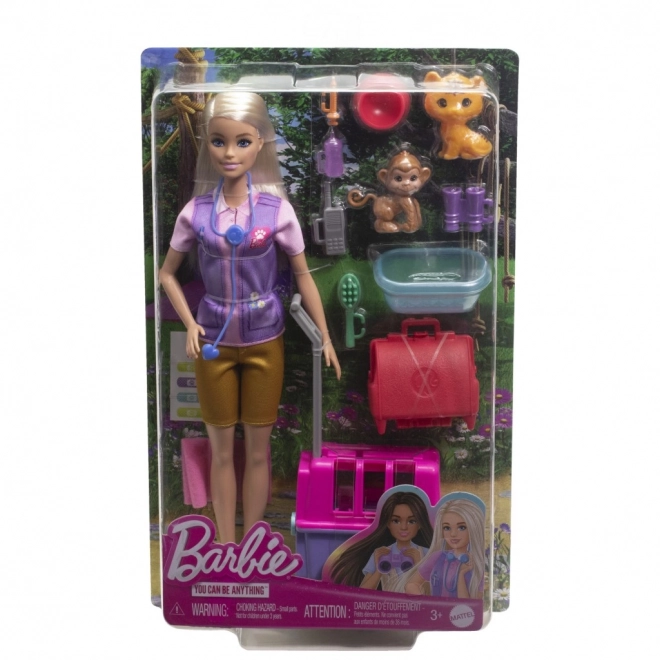 Barbie baba állatmentő - szőke