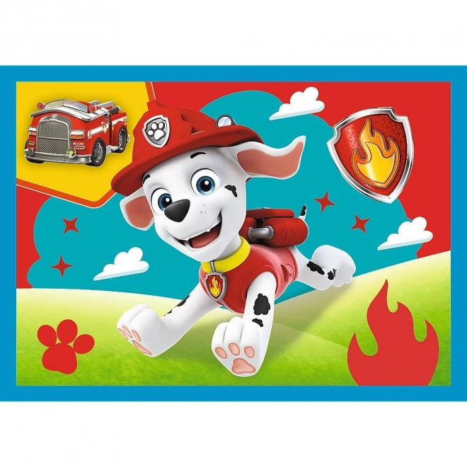 Paw Patrol futó kutyusok puzzle 4 az 1-ben