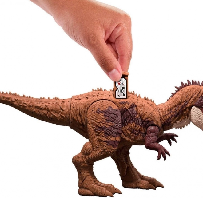 Kryptops dinoszaurusz figura a Jurassic Worldből vad üvöltéssel és mozgatható részekkel