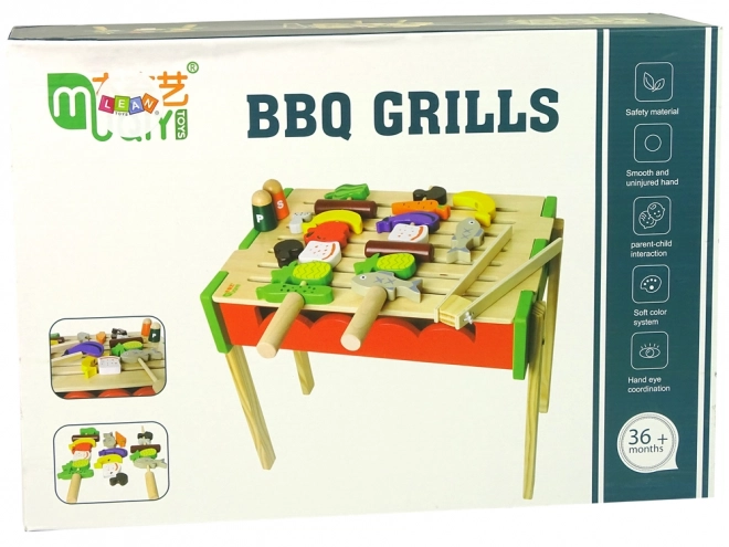 Fajáték grill és barbecue készlet gyerekeknek