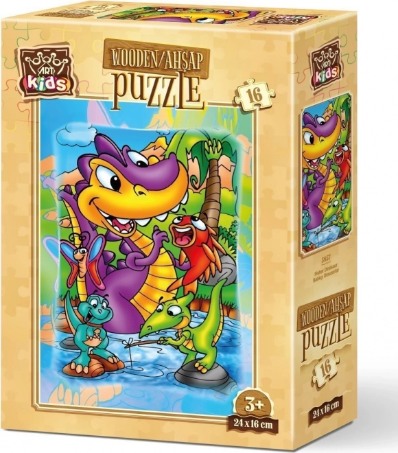 Dinoszauruszok fa puzzle