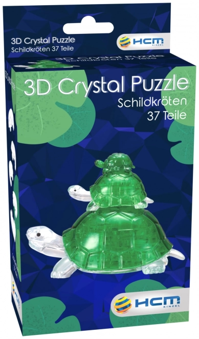 3D kristály puzzle teknős