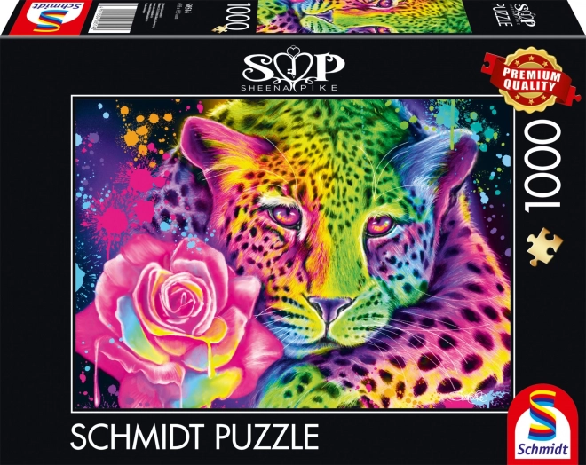 Schmidt Puzzle Neon: Leopárd 1000 darabos