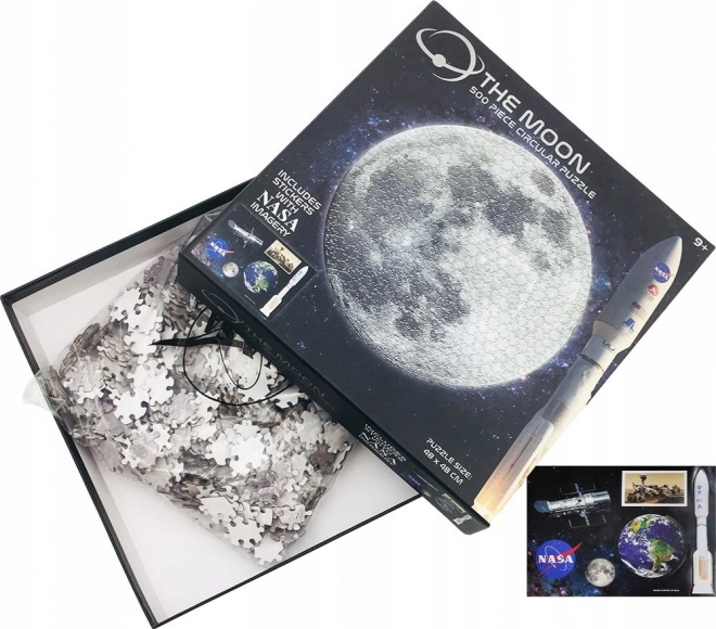 Kerek puzzle NASA: Hold 500 darab