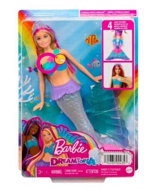 Barbie világító sellő szőke baba