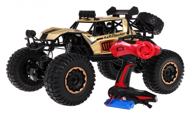 Fém Mega Crawler 1:8 terepjáró arany