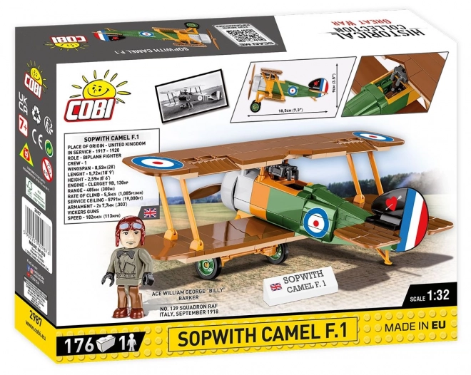 Építőjáték Sopwith Camel F.1 repülőgép modell