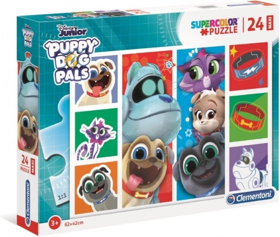 Puzzle 24 Maxi Super Kolor PUPPY DOG PALS Clementoni