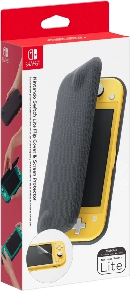Védő flip tok és kijelzővédő fólia Nintendo Switch Lite-hoz