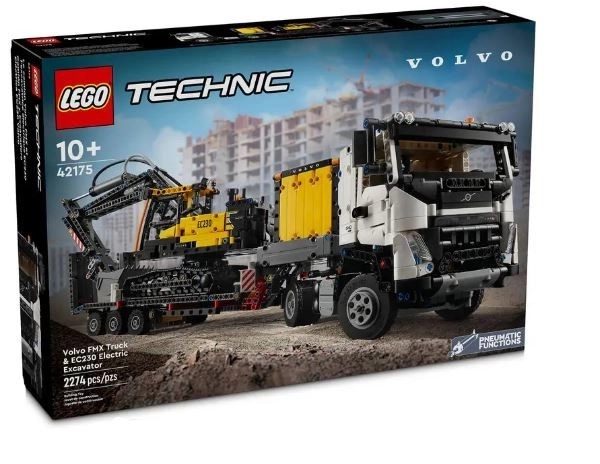 Volvo FMX teherautó és EC230 elektromos kotrógép LEGO Technic készlet