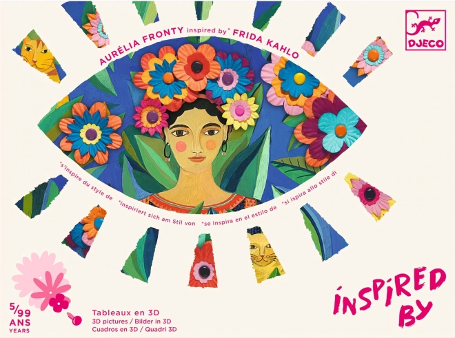 frida kahlótól inspirálva – kreatív 3D papír dekorációk djeco