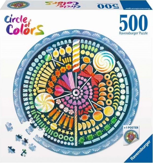 Ravensburger 500 darabos puzzle - Színpaletta cukorkák