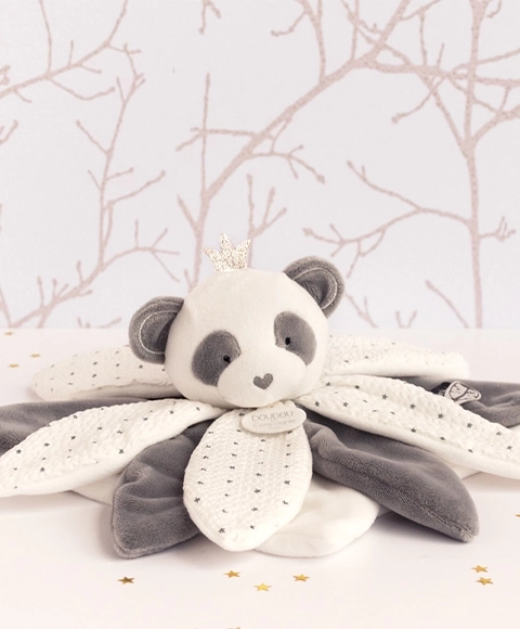 Doudou ajándékcsomag – plüss panda szundikendő 26 cm