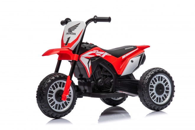 Gyerekeknek szánt Honda CRF 450R elektromos motor, 3 kerékkel és gumibetétes kerekekkel