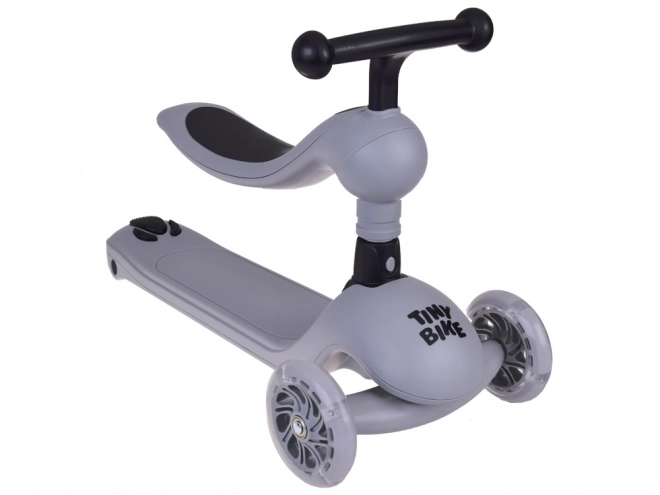 Tiny Bike gyerek futóbicikli és roller 2 az 1-ben – Szürke