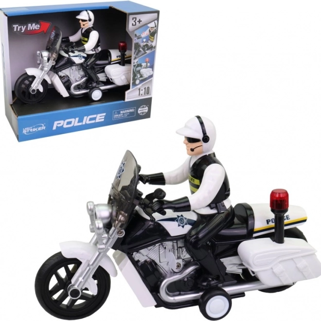 Rendőrségi motorfény és hang effektekkel