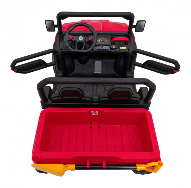 Auto Pick-Up Speed 900 pro gyerekek Piros + 4x4 hajtás + mozgó pumpa + csomagtér + távirányítás + lapát + LED audio