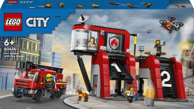 Lego city tűzoltóállomás és tűzoltóautó