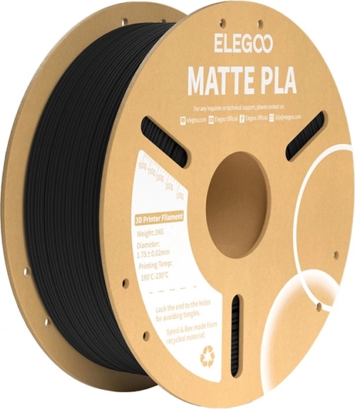 Matt fekete PLA szál az ELEGOO-tól