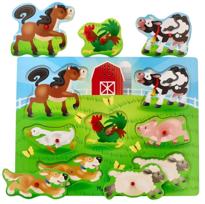 Hangos puzzle gyerekeknek: Farm állatok