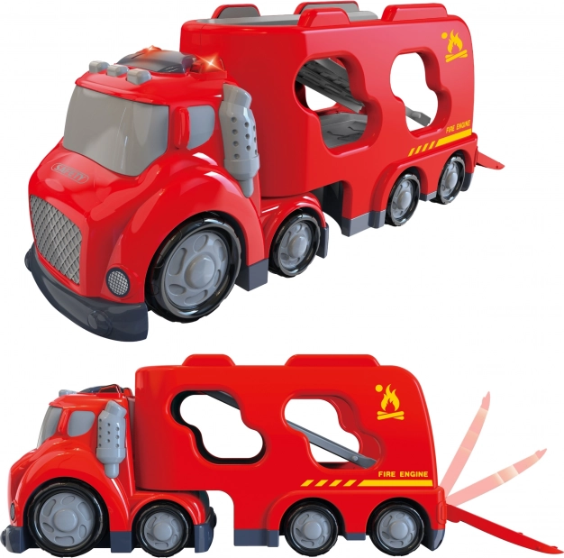 Nagy piros autómentő City Truck hang- és fényhatásokkal