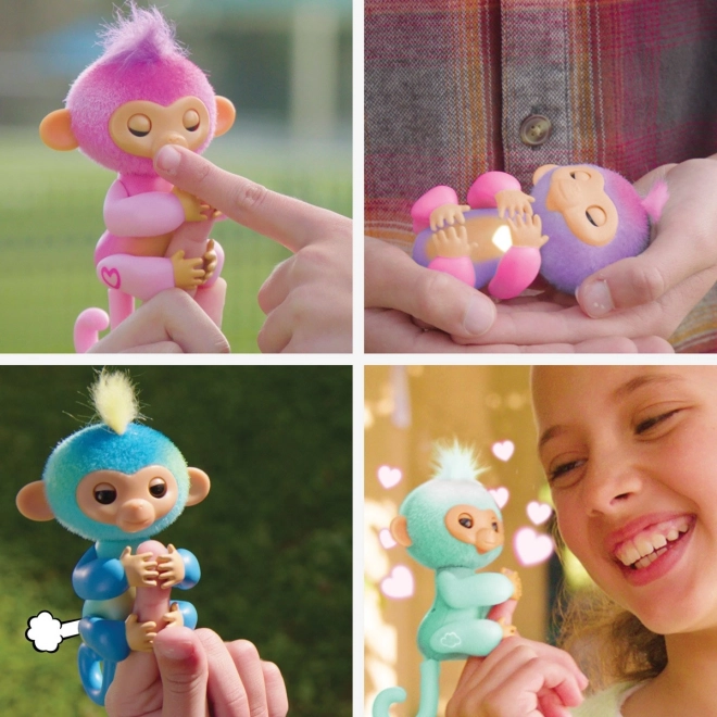 Interaktív Fingerlings Majom Lila Charlie