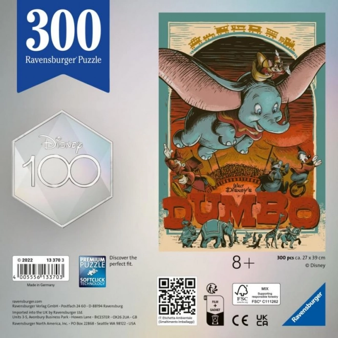 Disney 100 éves: Dumbo 300 darabos puzzle