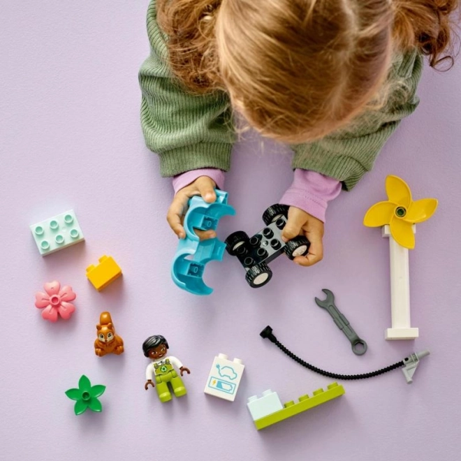 Duplo szélerőmű és elektromos autó