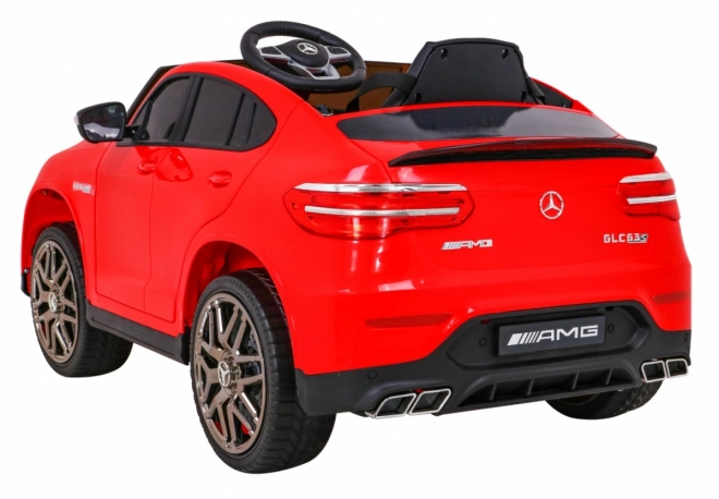 Mercedes Benz GLC63S gyerekeknek Piros + távvezérlés + 4x4 meghajtás + MP3 LED + EVA + lassú indítás