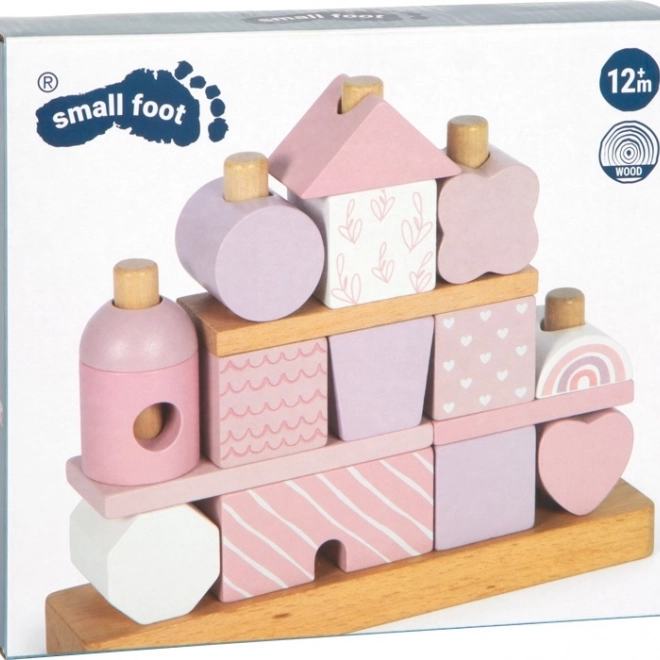 Small Foot Fából Készült Rakható Házikó Pasztell