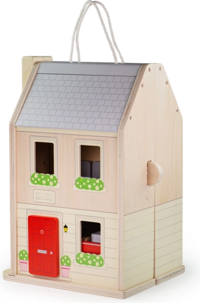 Összecsukható fa babaház kiegészítőkkel BIGJIGS TOYS