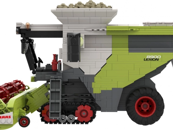 Építőkészlet Brixies Plus Claas Lexion 8900 Terra Trac pótkocsival