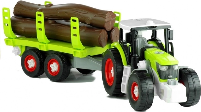 Összeszerelhető traktor fa utánfutóval