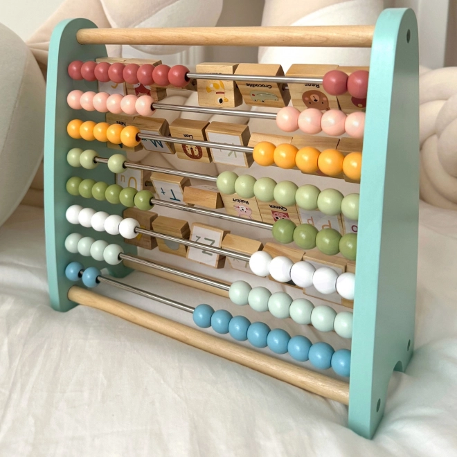 Fából készült oktatási számláló és ábécé Tooky Toy