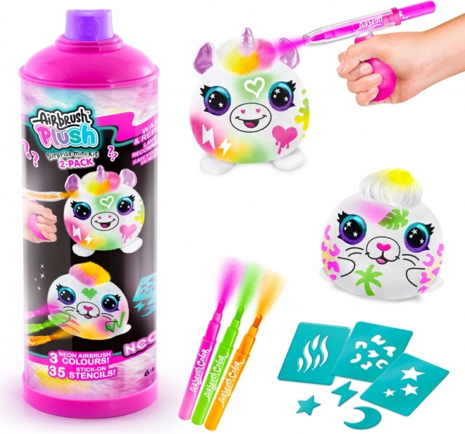 Airbrush kreatív szett Neon Mini meglepetés 2 csomag