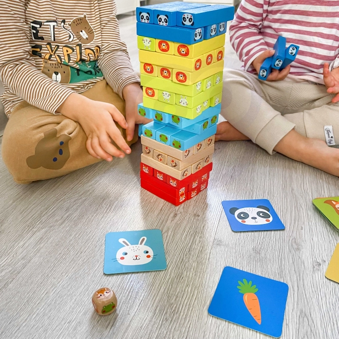 Fa játék Jenga Állatok TOOKY TOY