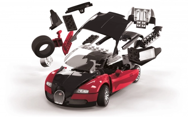 Airfix Quick Build Bugatti Veyron autómodell fekete/piros