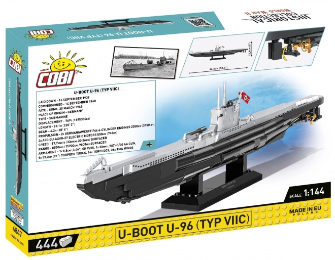 Cobi második világháborús U-96 tengeralattjáró modell