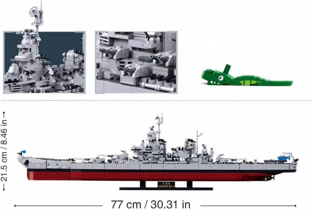 Sluban Építőkészlet USS Missouri csatahajó 1:350