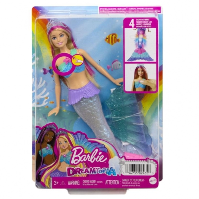 Barbie világító sellő szőke baba