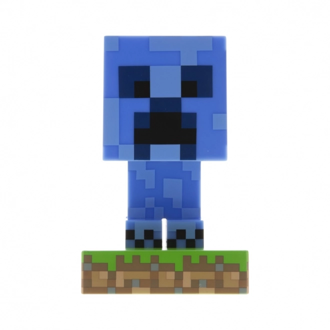 Minecraft Creeper kék LED lámpa