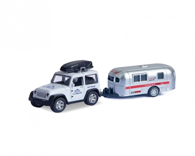 Autó Jeep utánfutóval