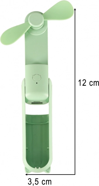 Mini hordozható USB ventilátor összecsukható zöld
